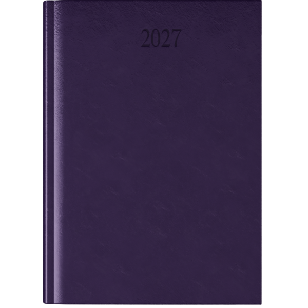 Richmond FineGrain A5 Desk Diary, Week To View, Purple