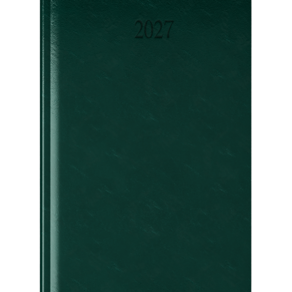 Richmond FineGrain A4 Desk Diary, Day Per Page, Green