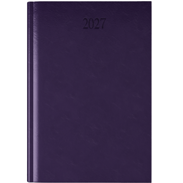 Richmond FineGrain A4 Desk Diary, Day Per Page, Purple