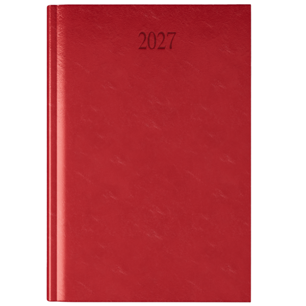 Richmond FineGrain A4 Desk Diary, Day Per Page, Red