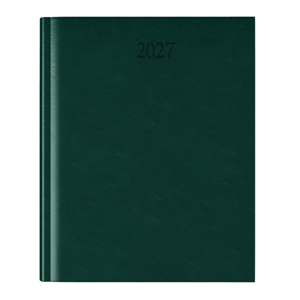 Richmond FineGrain Quarto Desk Diary, Day Per Page, Green