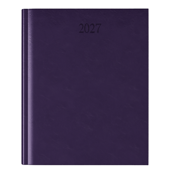 Richmond FineGrain Quarto Desk Diary, Day Per Page, Purple