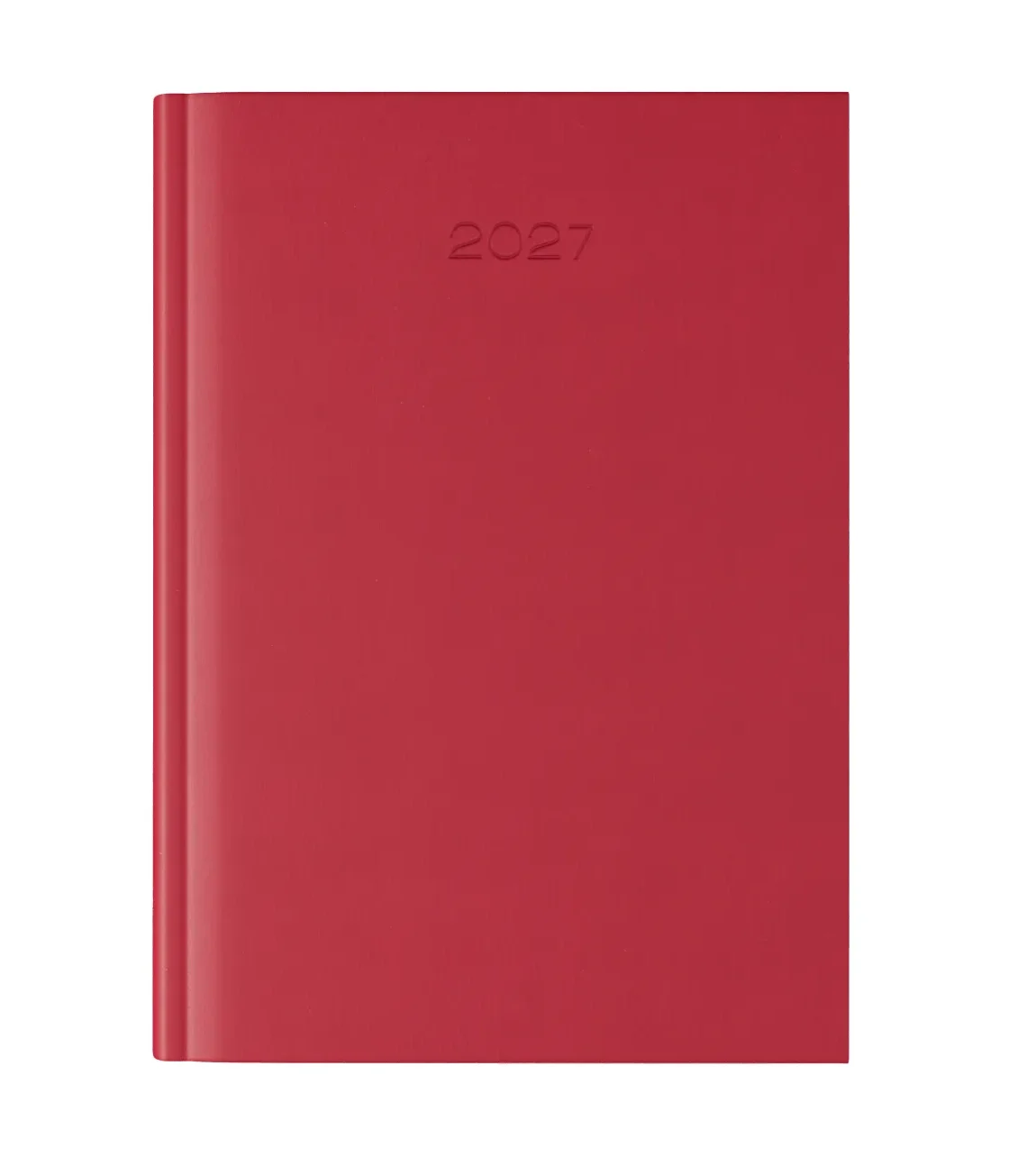 lewes-smoothgrain-a5-desk-diary-day-per-page-red