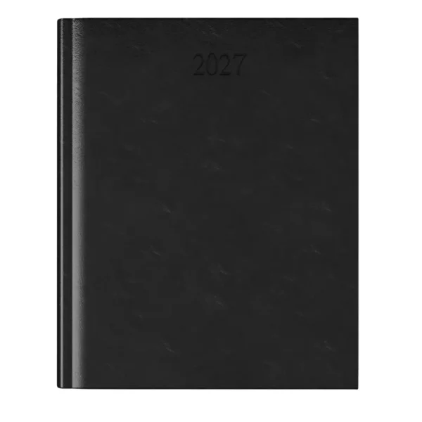 Richmond FineGrain Quarto Desk Diary, Week to View, Black