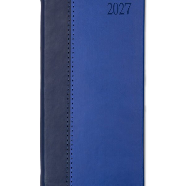 Dorchester Newhide Bicolor Pocket, Week to View, Blue- Royal blue