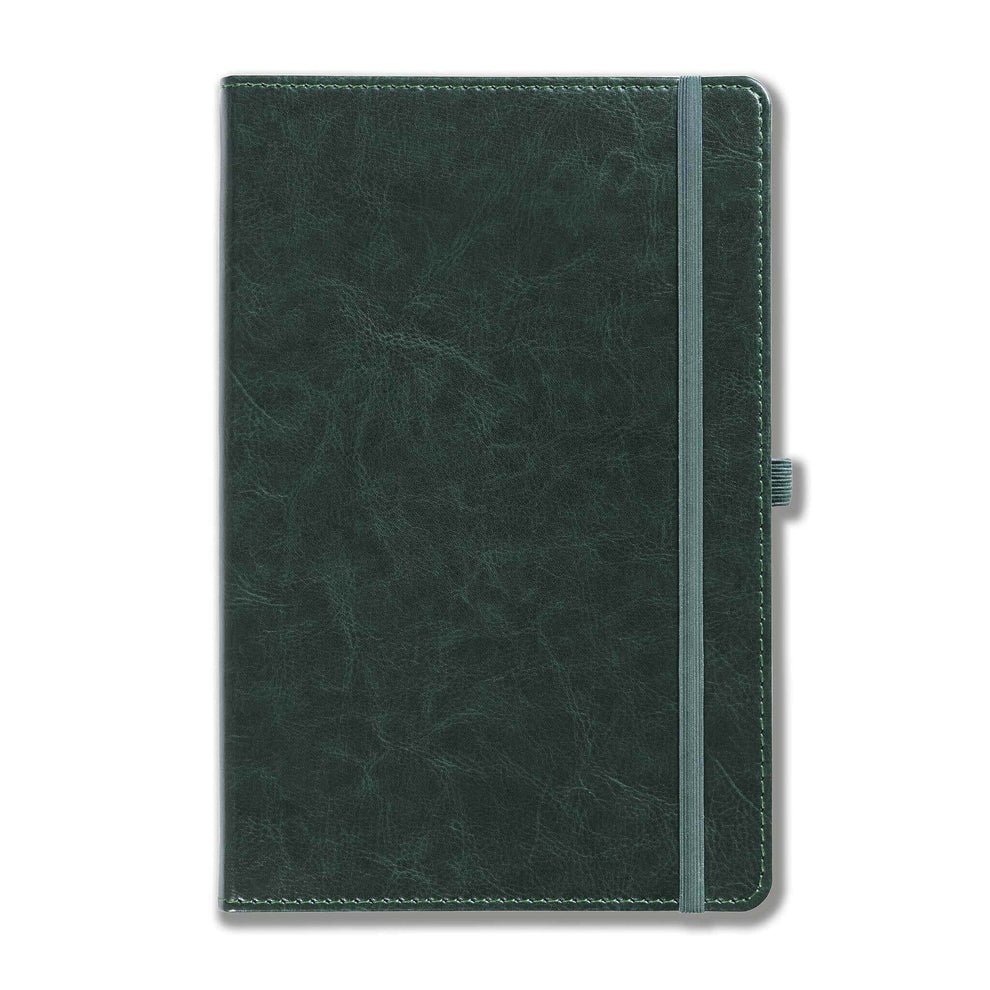 harrogate-faux-leather-a5-notebook-feint-ruled-green